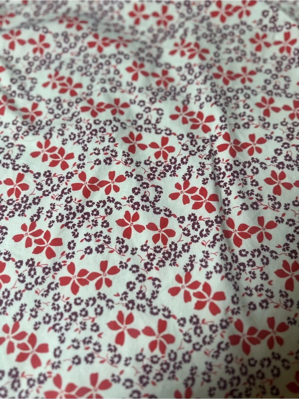 Gap A-Line Skirt Red & Purple Floral Size 10